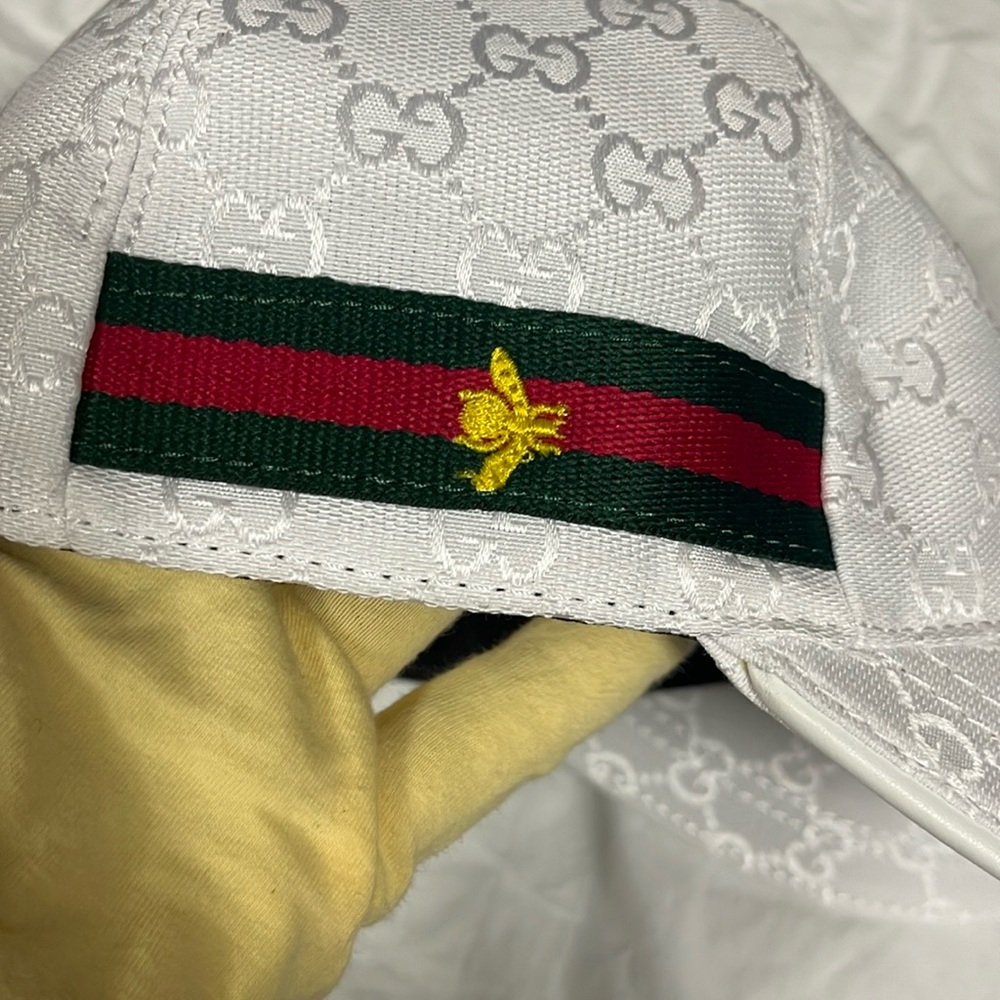 Gucci white Monogram Baseball Cap - Picture 3 of 7